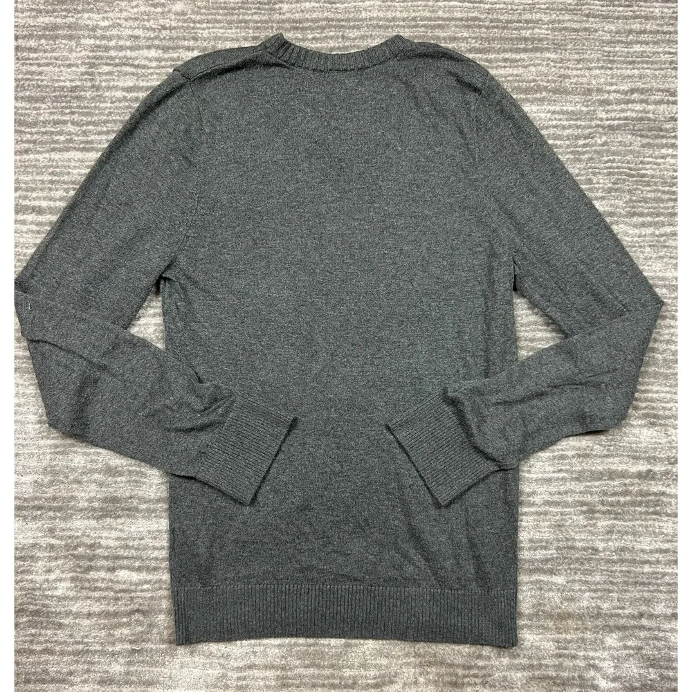 Hollister Sweater Mens Medium Gray Long Sleeve Casual V‎ Neck Pullover